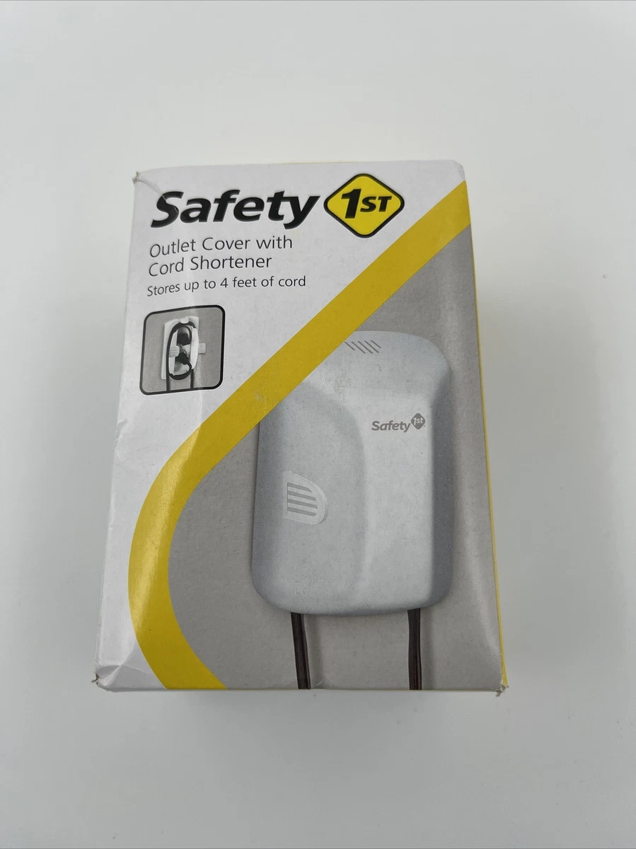 Safety 1St Outlet Cover With Cord Shortener Open Box Baby Proof Electrical Power
