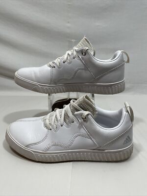 Adidas Jr Adicross PPF Youth Size White Athletic Golf Sneaker Shoes  BB8035