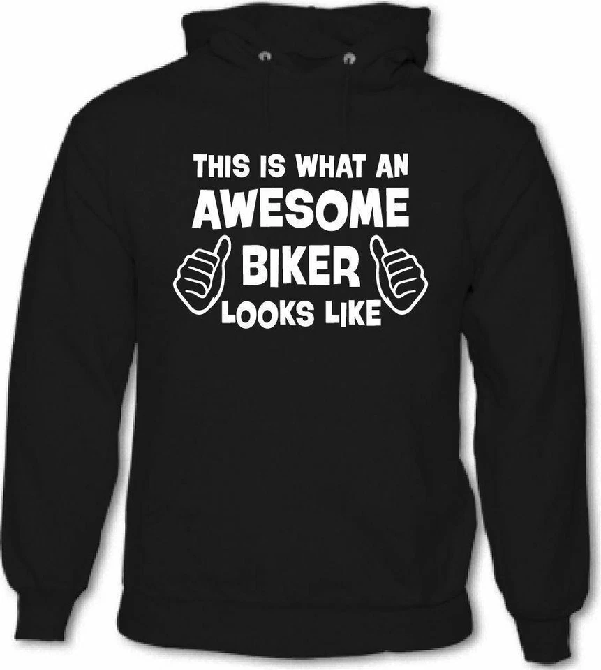 Super Biker - Sweat À Capuche Amusant Pour Hommes Cadeau Anniversaire Moto - Photo 1/1