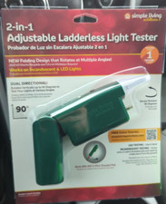 SIMPLE LIVING 750001 LADDERLESS "LIGHTS ON" TESTER LED POWER INDICATOR FREE SHIP