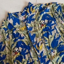 Vintage Disney Mickey Donald  Goofy Hawaiian floral men's shirt size large