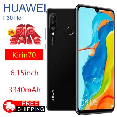 Huawei P30 Lite Unlocked 6.15 Android 4/6+128GB New Sealed - Big Sale  BLACK