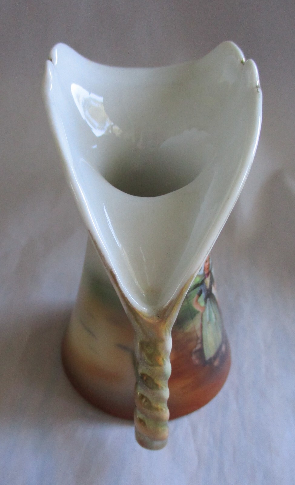 ANTIQUE MINIATURE PORCELAIN PITCHER ROYAL BAYREUTH DUTCH SCENE MILK