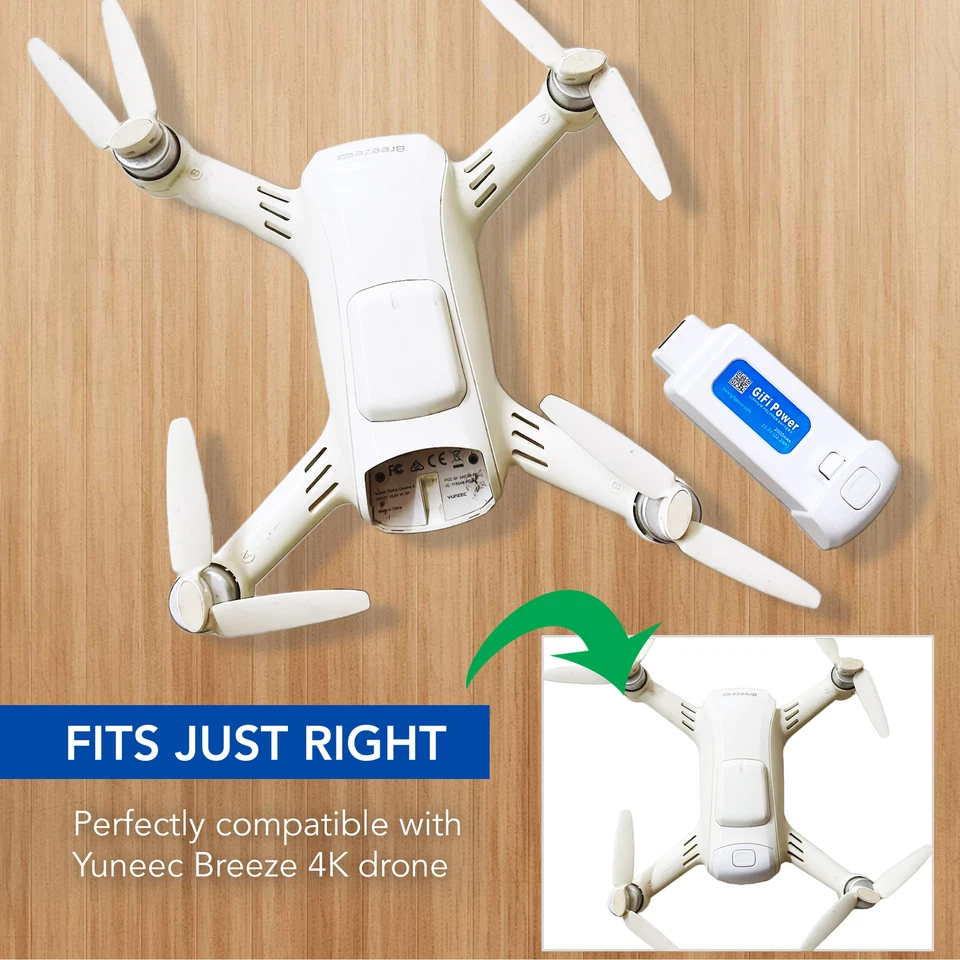MaximalPower 2 шт. литий-полимерный аккумулятор 2000 мАч сменный для дрона Yuneec Breeze 4K - Изображение 4 из 4