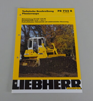 Brochure Liebherr Bulldozer PR 722 B Litronic Technical Data Stand 04/2001