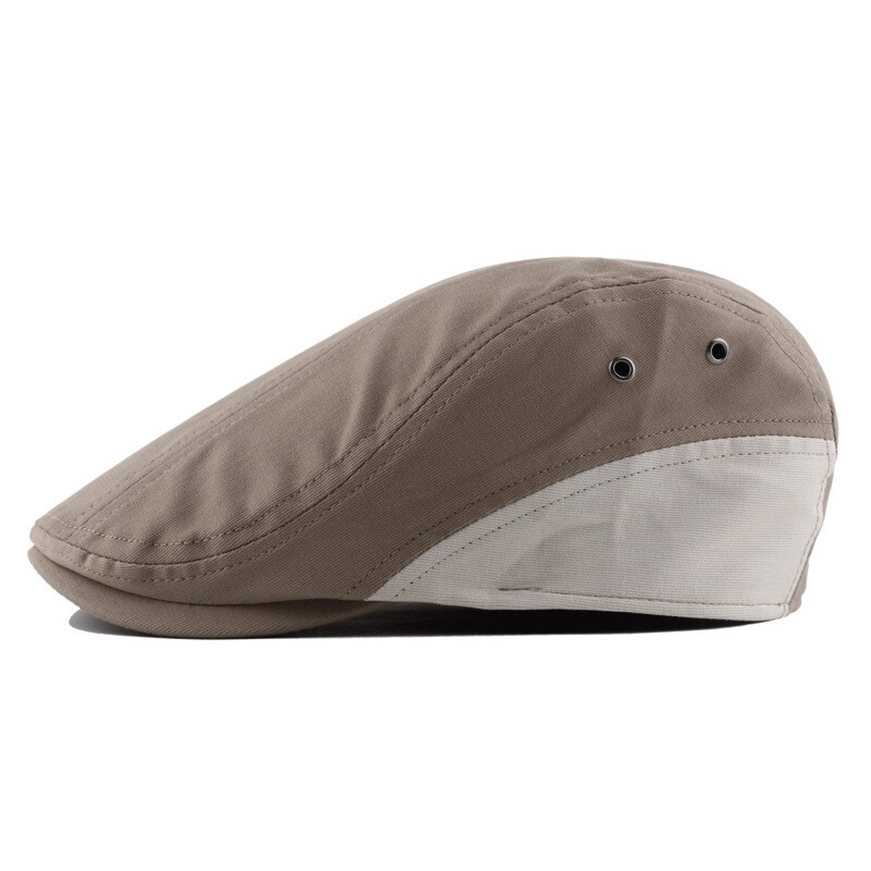ZONBAILON Men's British Style Color-block Beret Youth Adjustable ...
