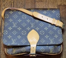 Authentic Louis Vuitton Cartouchiere Brown with logo - fabric / leather.