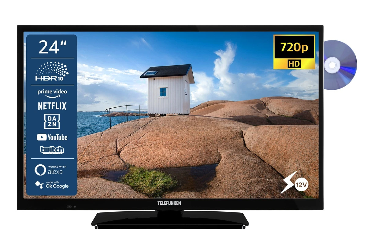 Telefunken XH24SN550MVD 24 Zoll Fernseher / HD Smart TV (12V, DVD  