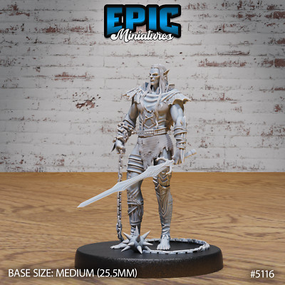 Half-Drow Slave Master by Epic Miniatures | D&D | DnD | Print on Demand
