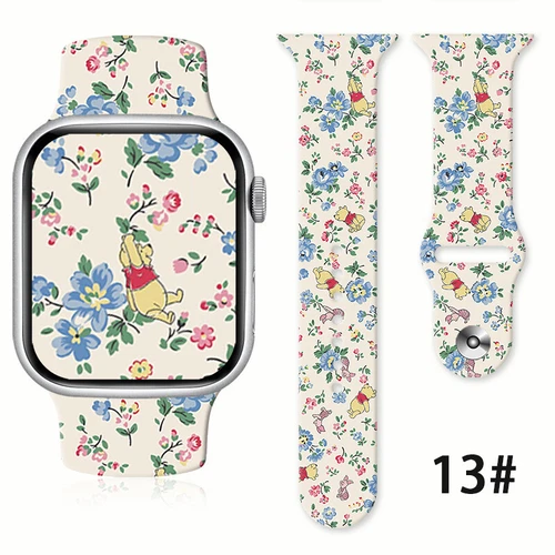 Winnie the Pooh Wristwatch Bands Cartoon Silicone Watch Band for Apple Watch - Picture 26 of 38