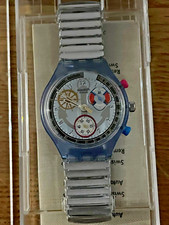 SWATCH WATCH SCN110 "POWERSTEEL" CHRONOGRAPH 1993 ORIGINAL