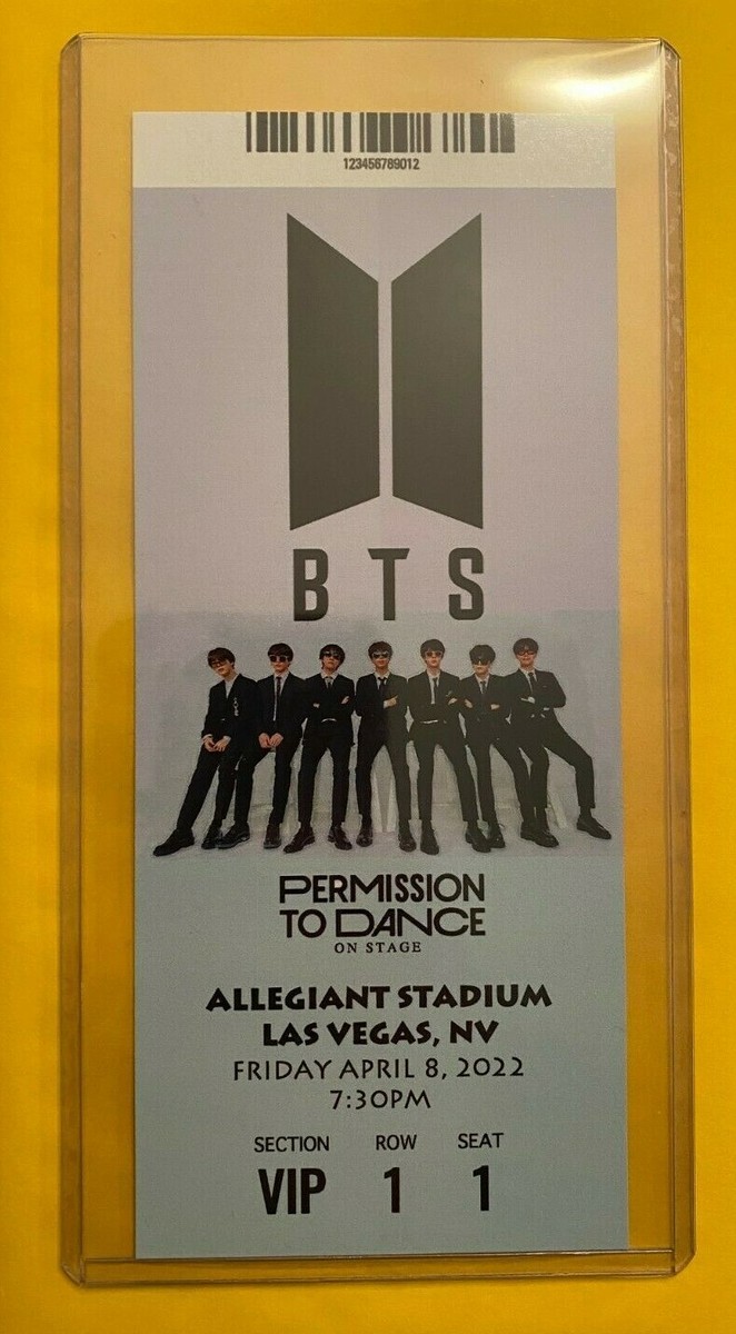BTS - Commemorative Ticket Stub for LAS VEGAS 4/8/2022 Allegiant