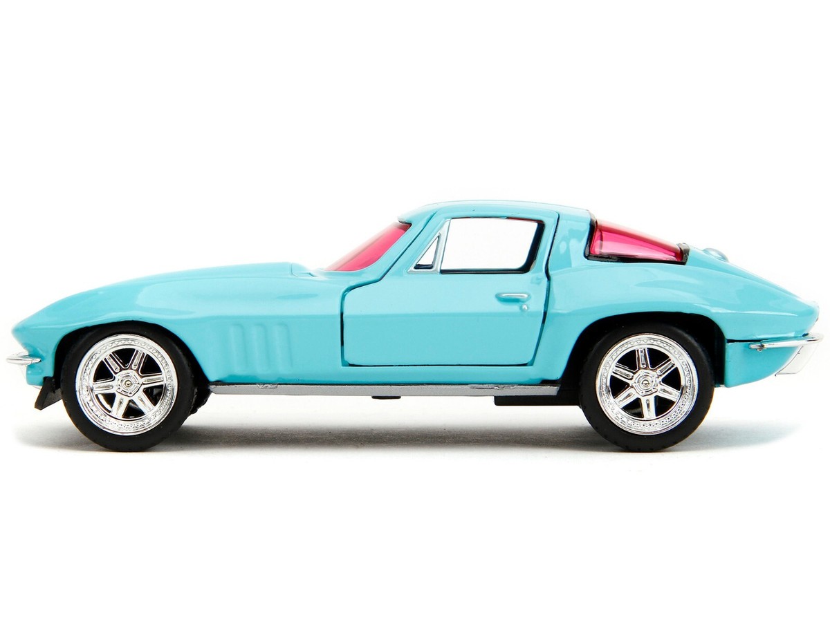 1966 CHEVROLET CORVETTE LIGHT BLUE 1/32 DIECAST MODEL CAR BY JADA