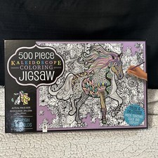 500 Piece Jigsaw Puzzle  Kaleidoscope Coloring Jigsaw . 29x23in