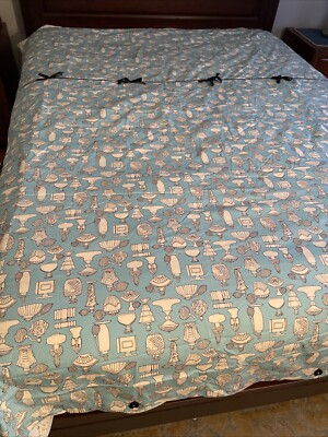 Wake Up Frankie Queen 3PCS Duvet Cover Set Blue And White Perfume Bottles.