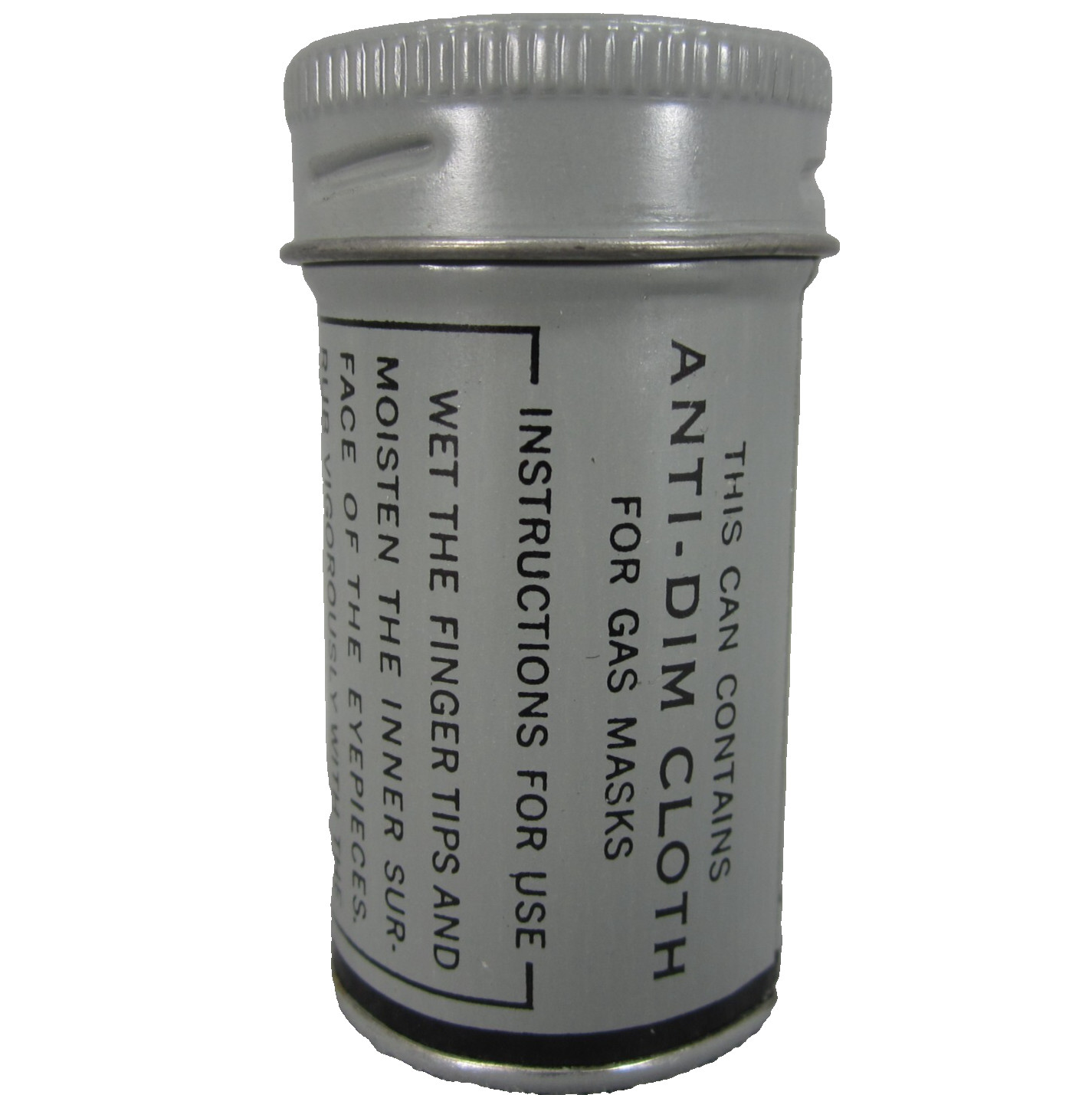 Vintage Gas Mask Anti Dim Cloth in Tin Can - Mint Condition