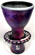 Toca Percussion Freestyle Rope-tuned Djembe - Woodstock Purple - Needs new head