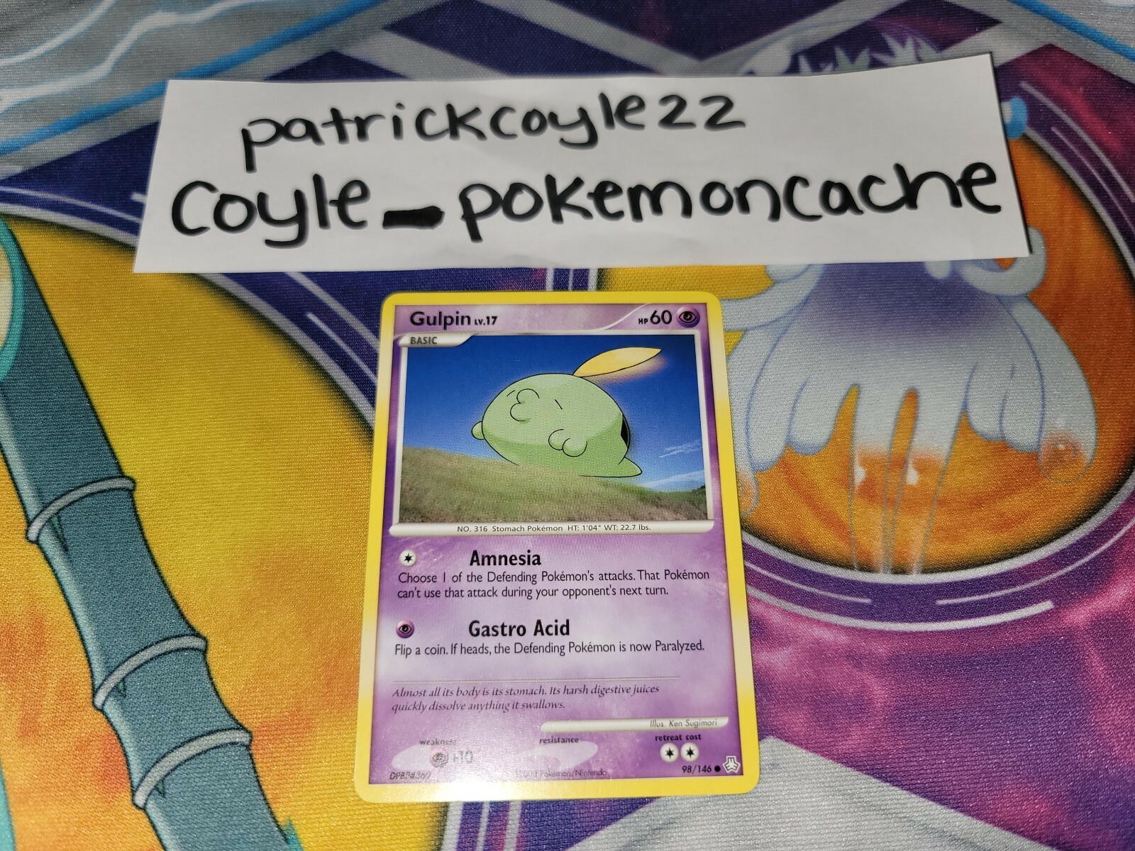 Gulpin Common Diamond & Pearl Legends Awakened 98/146 NM front/VLP back