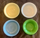 FIESTA set of 4 Mixed Colors 7” medium BOWLS Fiestaware. 1 bowl smaller at 6.5"