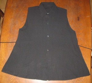 Tunique fluide forme trapèze- sans manches- noire mat- 44/46 | eBay