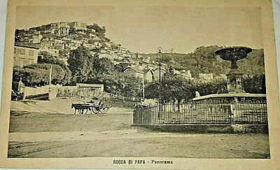 Rocca di Papa Castelli Romani 1922 antique postcard Panorama Animata Cart