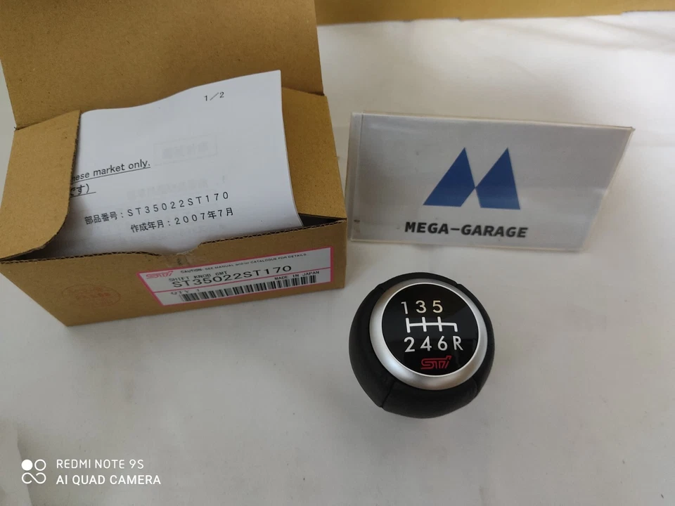 ST35022ST170 Perilla de cambio de marchas de cuero genuino Impreza WRX STI SUBBARU Foto 2 de 4