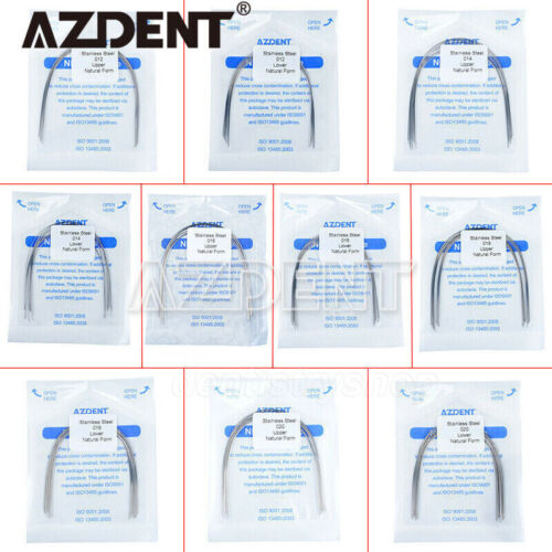 AZDENT Dental Orthodontic Round Arch Wire Natural Form Stainless Steel - Foto 1 di 73