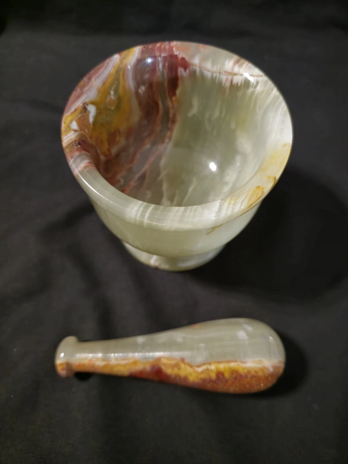 Green Onyx Mortar and Pestle Large 4 inch