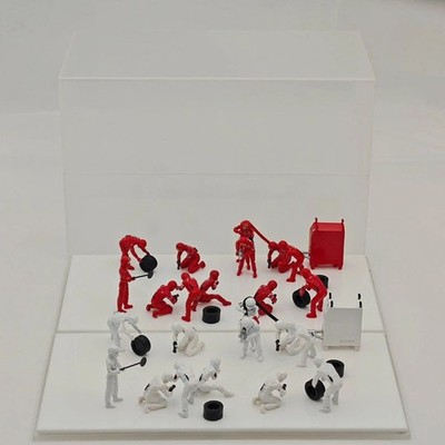 1/43 Scale F1 Racing Team Pit Crew Resin Figures 12pcs Set for Car Model Diorama