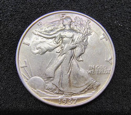 1937-P Walking Liberty Half Dollar 50C - Philadelphia - XF Details - Scratch