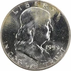 1959 Franklin Silver Half Dollar Choice BU Uncertified #856