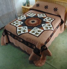 NEW AMISH HANDMADE QUILT Improved Lone Star 106 x 118