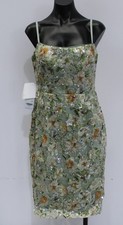 Azazie Atelier Women's Jada Floral Midi Beaded Dress AP2 Olive Floral Size: A8