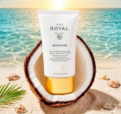 JAFRA Royal Revitalize SPF 50 Broad Spectrum Fluid Sunscreen Face 1.7 fl oz