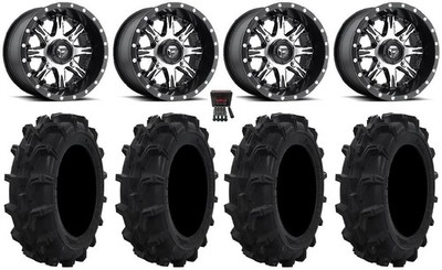 Fuel Nutz 14'' Wheels Black 27'' Mud XC Tires Polaris RZR Turbo S / RS1