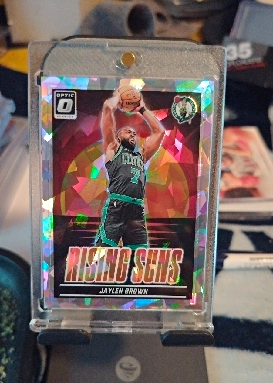 Panini 2024-25 Donruss Optic Jaylen Brown Rising Suns Prizm #17 /25