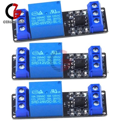5V/12V/24V 1Channel Relay Module Board Low Level Trigger w/Optocoupler Isolation