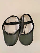 Justice Now Girls Black Dance Shoes Size 9 Slippers Ballet Full Sole NWT