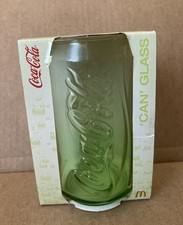 COCA COLA GREEN CAN GLASS STILL BOXED UNUSED CONDITION MCDONALDS FREE UK POSTAGE