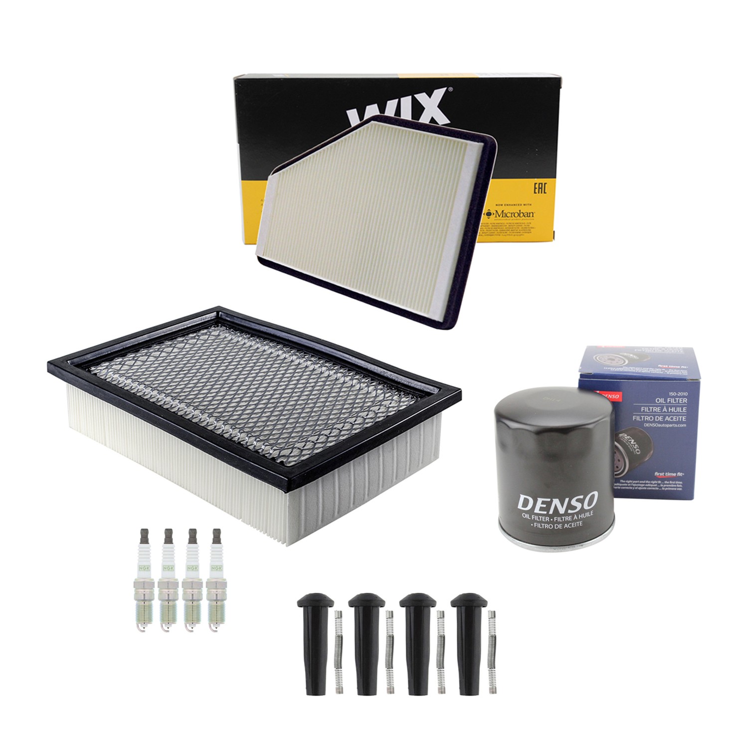 Denso Tune Up Kit NGK 4 Spark Plugs and Boots Kit for Escape Mariner 2.3L L4 Z