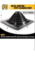 3 Metal Roof Pipe Flashing VIVIDA Metal Roofing Pipe Boot Kit Silicone Pipe READ