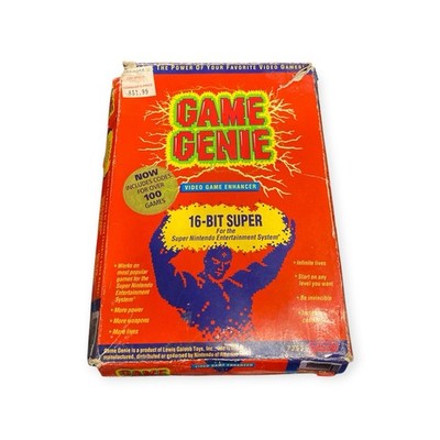 Game Genie SNES Super Nintendo 16-Bit Complete in Box w/ Manuals And Code Book