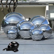 Yescom 6PCS Big Shiny Inflatable Mirror Ball Set with Electric Pump Silver
