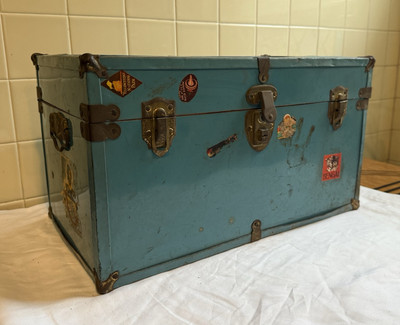 Vintage Worcester T & S Doll Chest Steamer Trunk | eBay