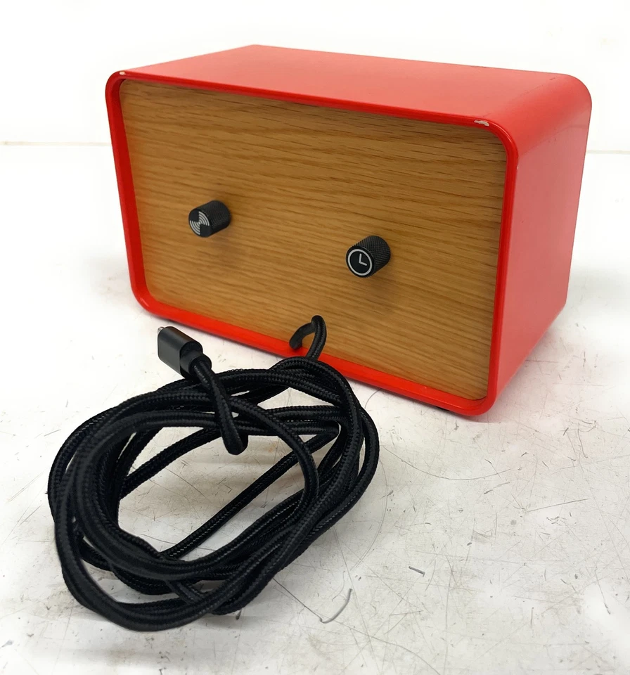 OneClock Minimalist Bed Analog Waking Alarm Clock, Red, Some Scratches - Image 3 of 4