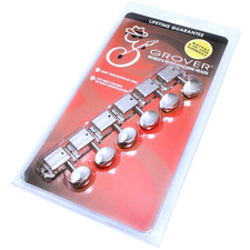 Grover Chrome 6 Inline Guitar Tuners for Vintage Fender Strat/Tele  133C6