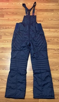 St Moritz Men s Ski Bib Snow Suit Sz Medium Navy Blue Zip Pockets