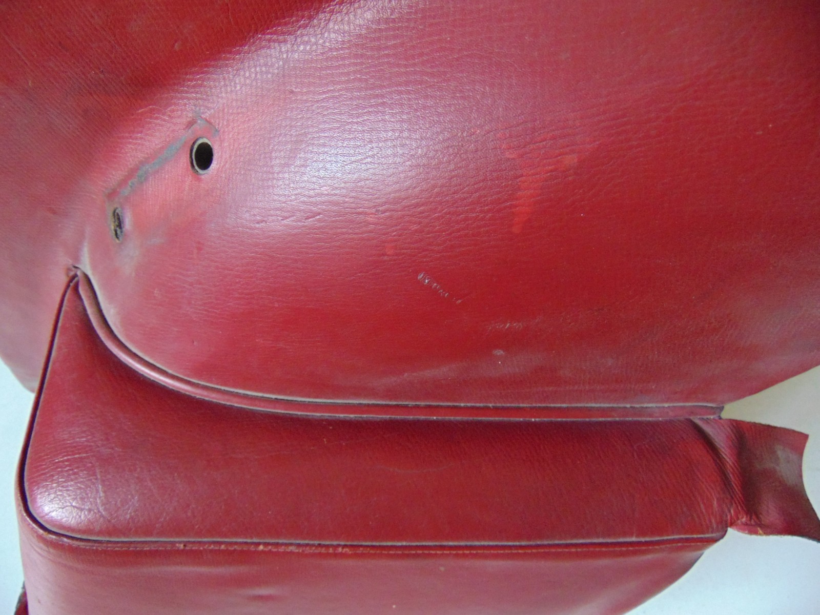 Original Aston Martin DB4 RH Rear Interior Quarter Panel - Red Leather