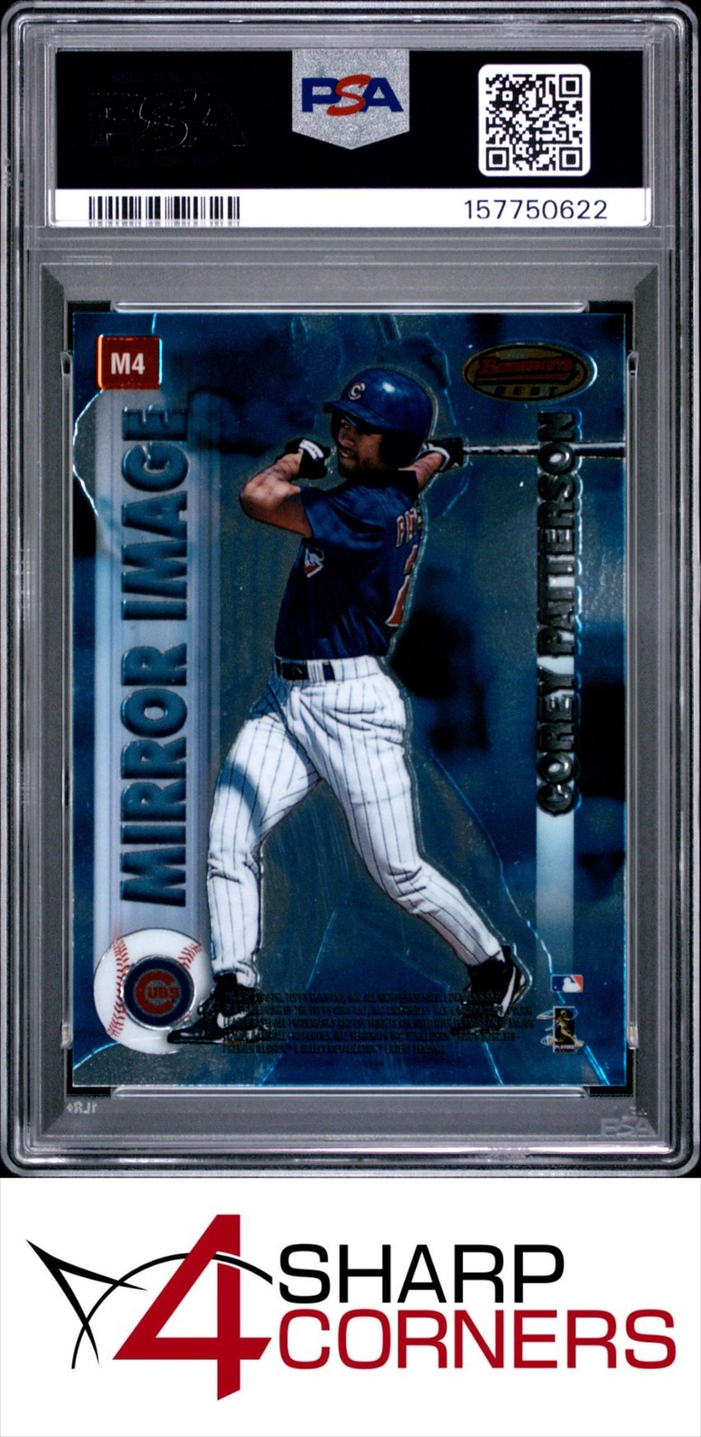 1999 BOWMAN'S BEST MIRROR IMAGE #M4 SAMMY SOSA-COREY PATTERSON POP 5 PSA 10 view 2