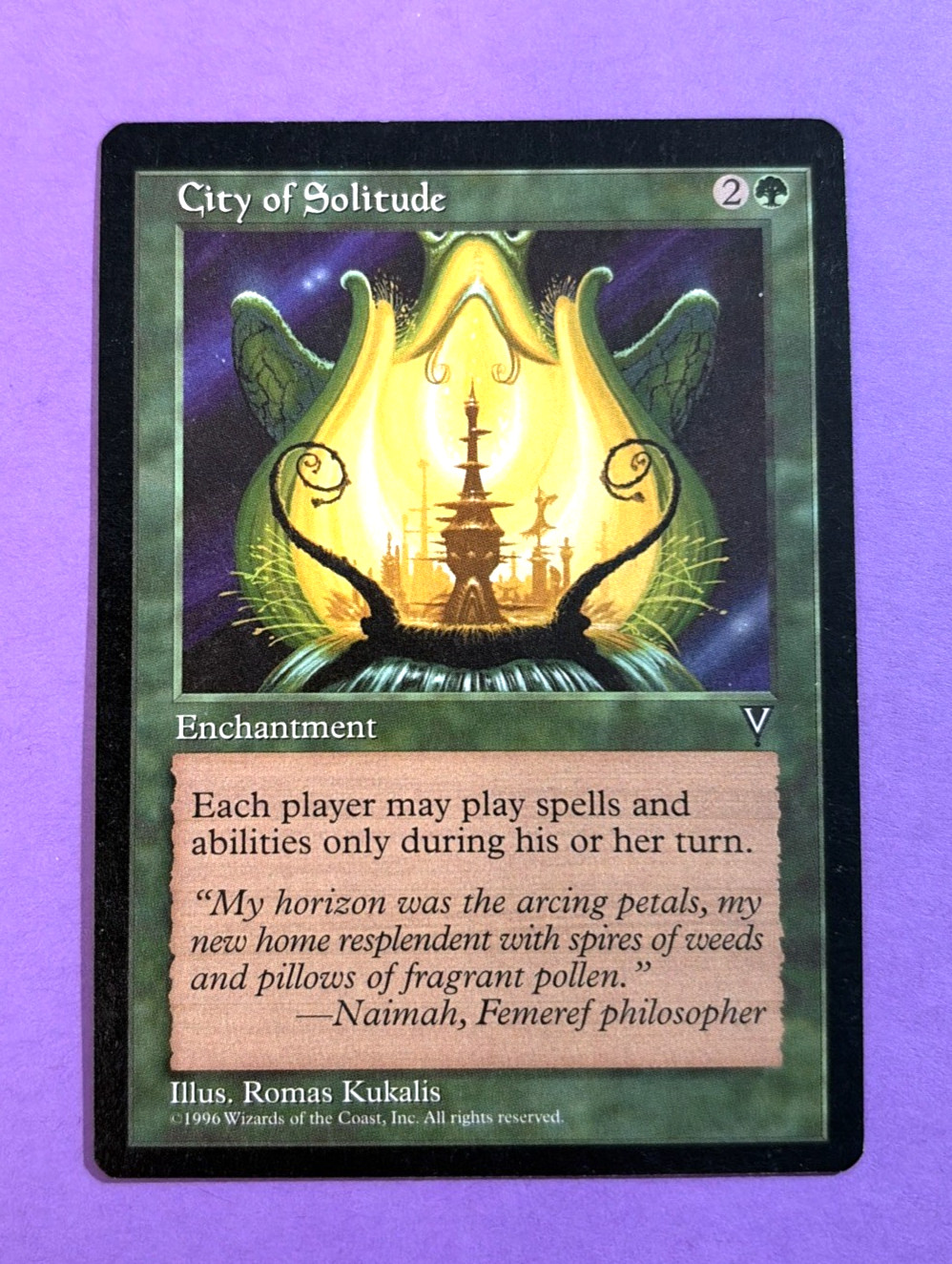MTG English Magic Card Near Mint CITY OF SOLITUDE from VISIONS Reserved List